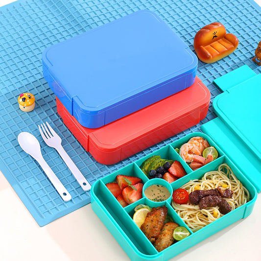 Microwave-Safe Food Grade Crisper Lunch Box With Tableware ; Tableware - Sealed Container for Freshness